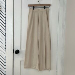 Chic Cream Wide Leg Pants